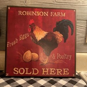 Wooden rooster picture
